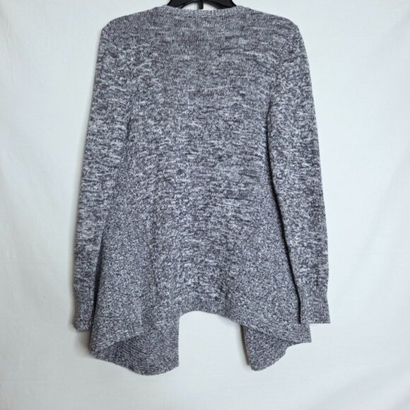 Gap Black White Open Drape Front Knit Cotton Cardigan Sweater Women's Size Small - Picture 4 of 7